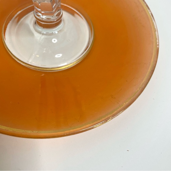 Depression Glass Orange Tidbit Tray - Picture 6 of 6
